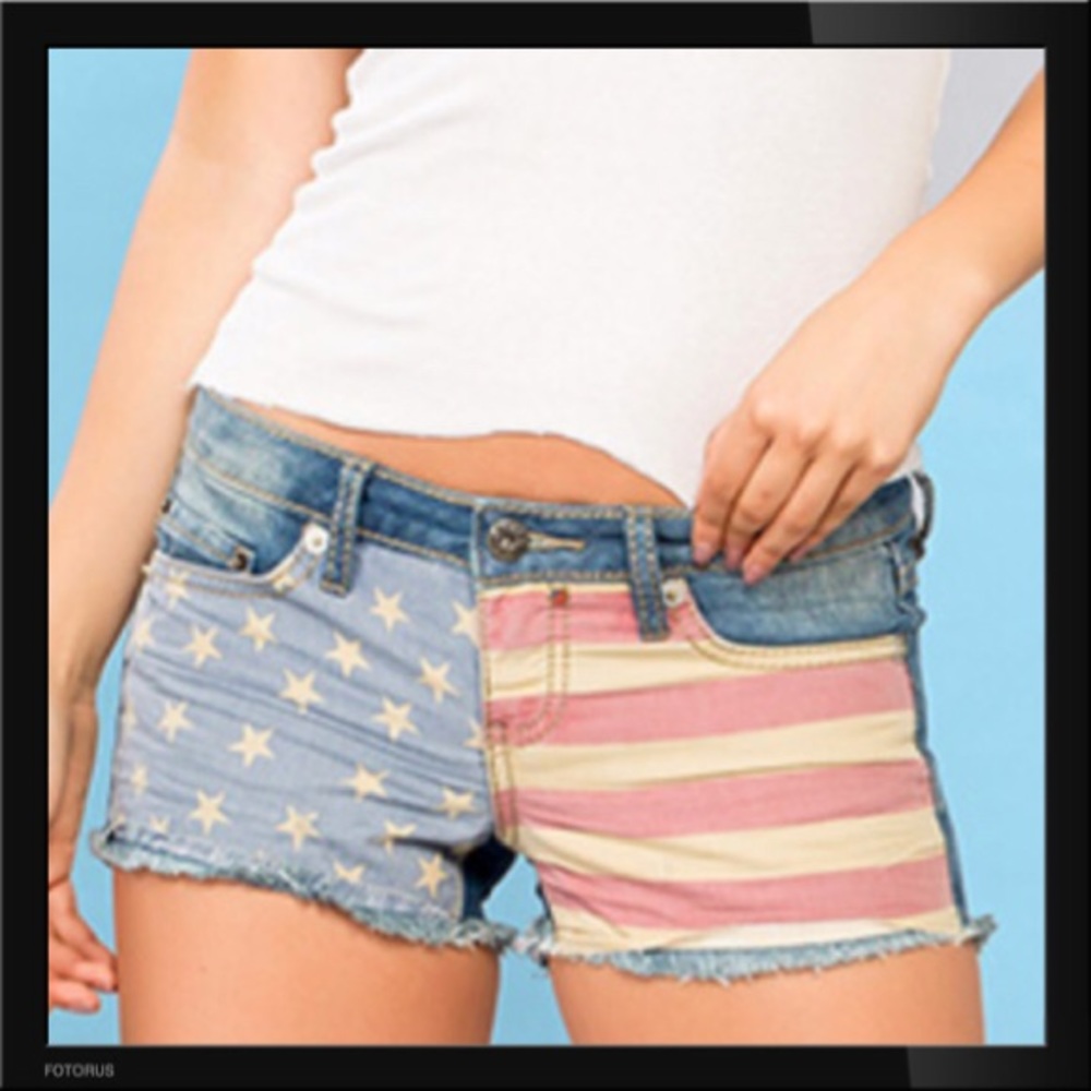 YMI American Flag Shorts 9/11 SALE